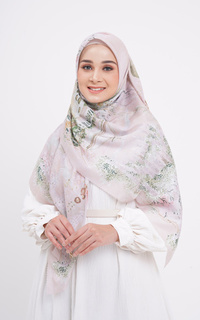 Printed Scarf Spring Series Large - Dark Vanilla