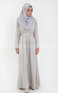 Dress Cape Dress Grey-Peach-46698
