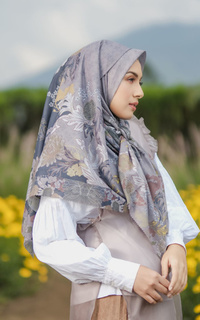 Printed Scarf Fleur Scarf Chedar