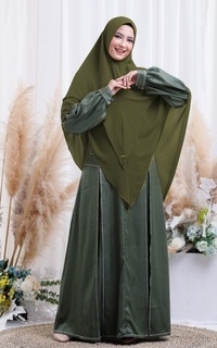 Instant Hijab Khimar Najwa Army L