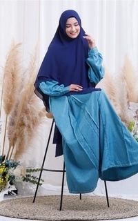 Instant Hijab Khimar Najwa Navy XL