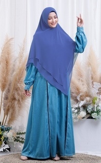 Instant Hijab Khimar Najwa Dusty Blue XL