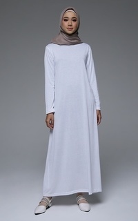 Inner Shirt Long Manset Sallamah In White