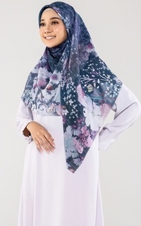 Hijab Motif Aethereal - Crown Blue Scarf