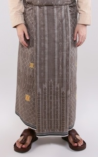 Sarong New Sarung ATLAS Jacquard Songket Abu