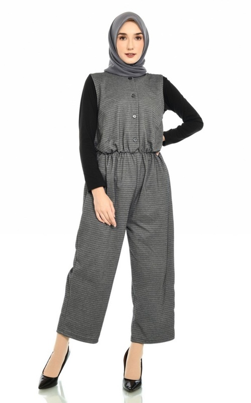 Jumpsuit - Mybamus Vlora Stripe Overall Black M16604 R65S5 - Black