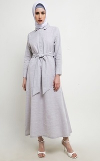 Long Dress MFMW Nastya Dress Gamis Grey