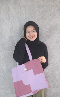 Tas Lacter Puzzle - Colorblock Totebag