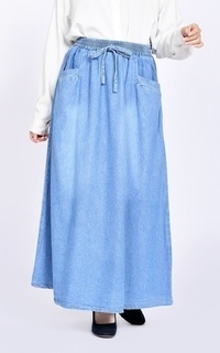 Rok Long Skirt Denim Jenna Light Blue