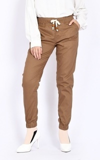 Celana Jogger Cotton Twill Coklat Olive Coklat Olive-474876