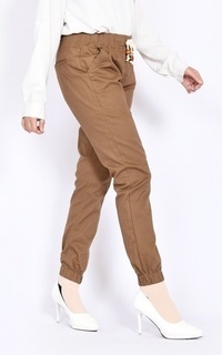 Celana Jogger Cotton Twill Coklat Olive Coklat Olive-474877