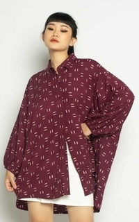 Blus Sasha Blouse Burgundy