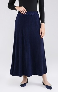 Rok Long Skirt Plisket Alya Navy