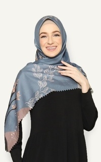 Printed Scarf Kaninna SAKURA Premium Voal Scarf Hijab Lasercut