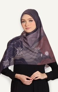 Printed Scarf Kaninna BLOSSOM Premium Voal Scarf Hijab Lasercut