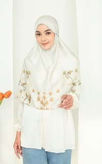 Hijab Motif Virya Series - Broken White