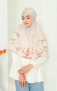 Hijab Motif Virya Series - Creamy Beige