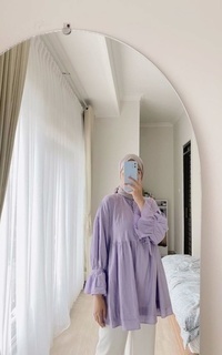 Blouse lacy top lilac