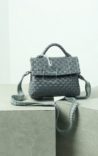 Bag Lola Bag Grey with Crochet Strap