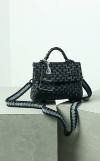 Tas Lola Bag Black with Crochet Strap