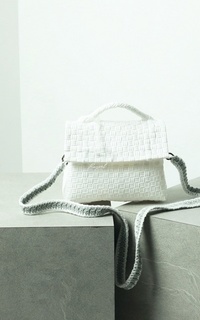 Bag Lola Bag White with Crochet Strap