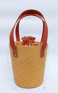 Bag Pandan Woven Bag Gold