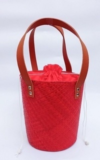 Tas Pandan Woven Bag Red