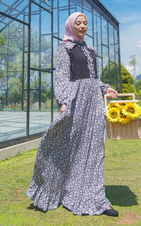 Long Dress Aya Vintage Dress Crinkle