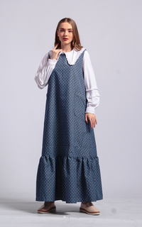 Gamis Latika Sleeveless Leaf Pattern