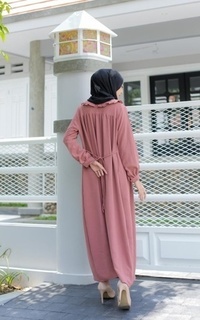 Gamis Haura Dress Rose wood