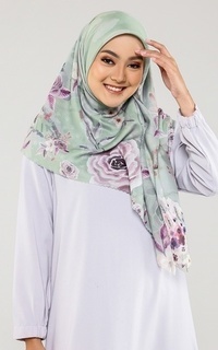 Printed Scarf Malicca Belle Rose Series Green