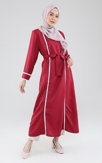 Gamis Long Dress Aura Maroon