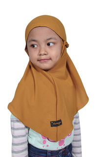 Hijab Instan BERGO TALI ANAK MUSTARD