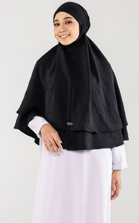 Instant Hijab Crinkle Bergo Black
