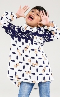 Blus Amara Top Kids Navy