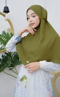 Instant Hijab Bergo Sedang Army