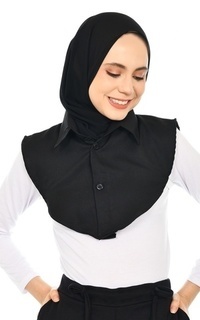 Inner Shirt Tifa Manset Kerah Kemeja Black M16633 R28S1