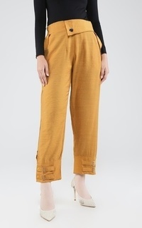 Celana Longpant High Waist Dita Mustard