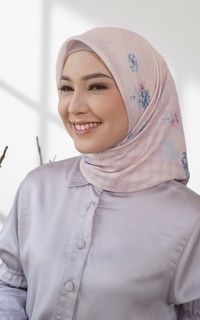 Hijab Motif Posy Series - Peach Puff