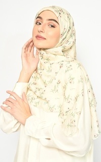 Hijab Motif Hijab Seri Empat Jeany  Jahit Tepi