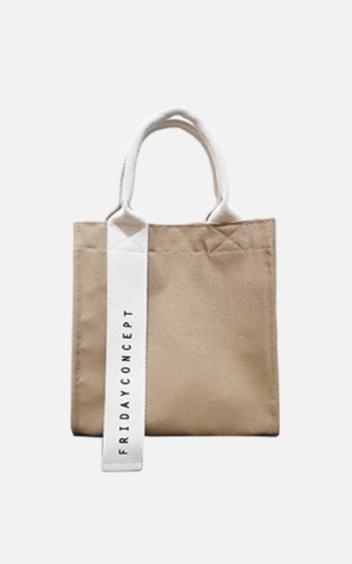 Tas - MINIVÄSKA - Korean Bag by Fridayconcept - Khaki and White