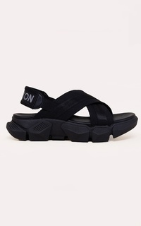 Sepatu Sneakon Ritz Sandal Black Women