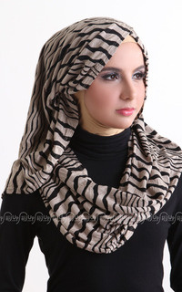 Scarf Infinity Zebra Scarf cream-4898