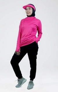 Pakaian Olahraga Trijee Women Long Sleeve Tee lyssa - Pink