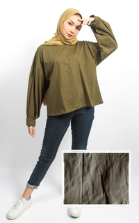 Kemeja [Defect Sale: Reject Kain] Moli Shirt Olive