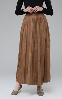 Rok Long Skirt Plisket Brown