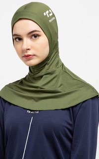 Hijab Instan LH004 sport hijab betta green army