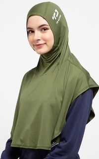 Instant Hijab LH008 sport hijab delta green army