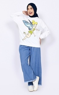 Matching Sets Setelan Tinkerbell Kelly Edgy White White & Cobalt Blue-494602