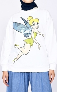 Matching Sets Setelan Tinkerbell Kelly Edgy White White & Cobalt Blue-494603